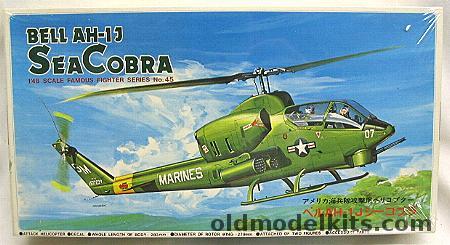 Fujimi 1/48 Bell AH-1J Sea Cobra - Twin Engine Attack Helicopter - US Marines HMA-369 or HMA-163, 5A-45 plastic model kit